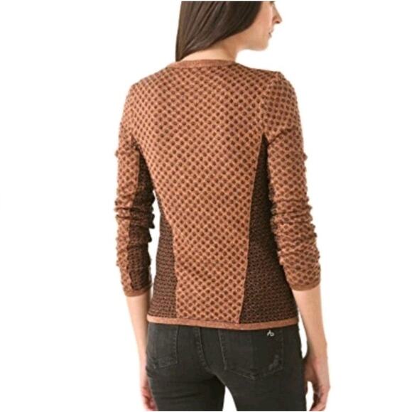 Rag & Bone Womens Metallic Amanda Sweater Chainmail Brown Copper Quiet Luxury XS - Picture 3 of 16